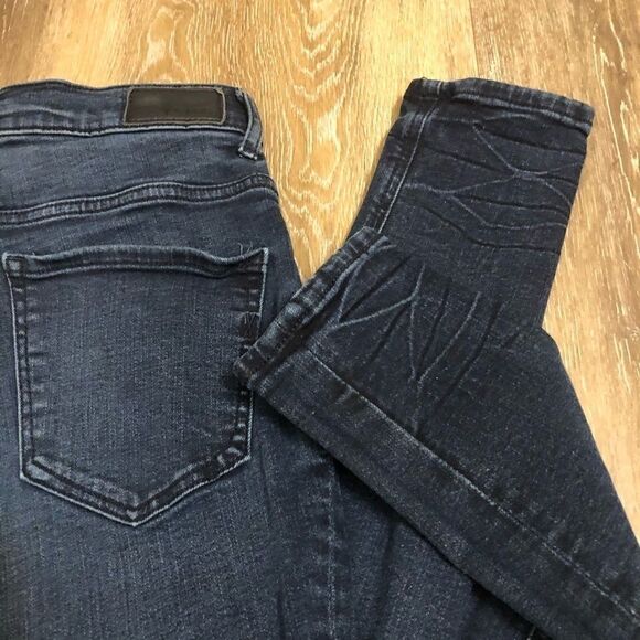 Express High Rise denim perfect dark wash Legging blue Jeans Jegging 2R - Picture 9 of 13